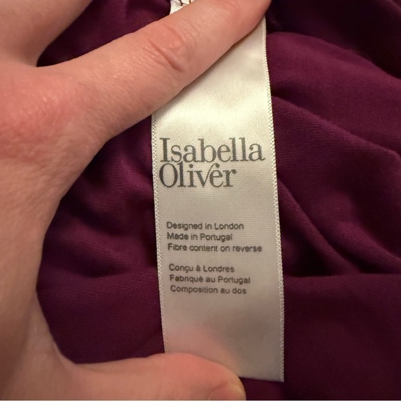 Isabella Oliver Plum Pleated Maternity Tunic Dress – Size 3 - Picture 4 of 5